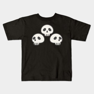 Triple skulls Kids T-Shirt